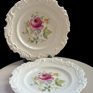 Set of 2 Vintage Royal Doulton Curnock Rose Plates