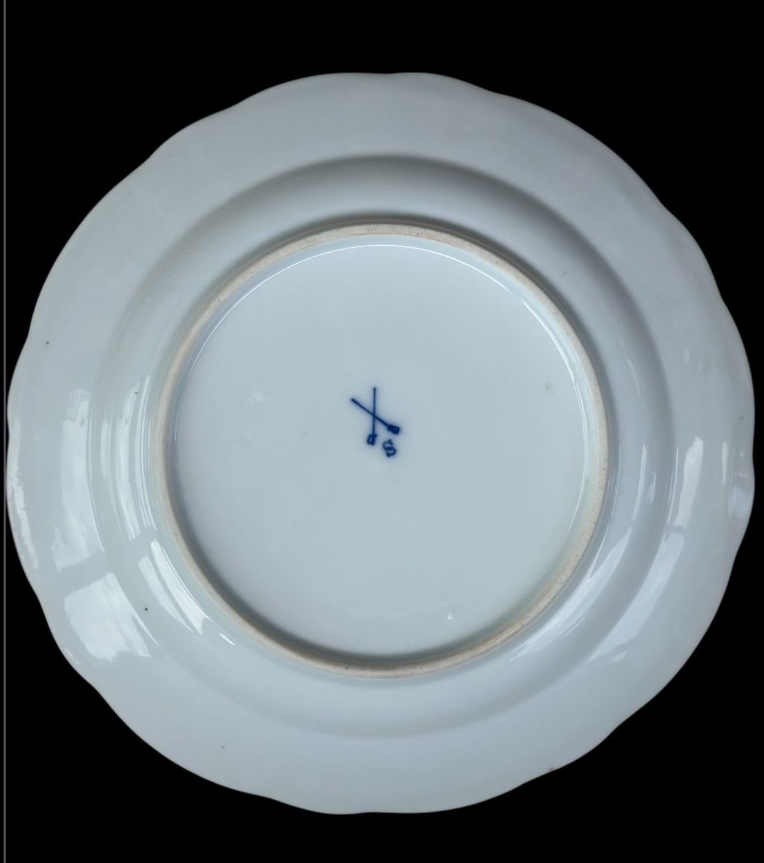 Antique Schlesische Porzellanfabrik Plate 19th-century German Gallant Scene - Image 6