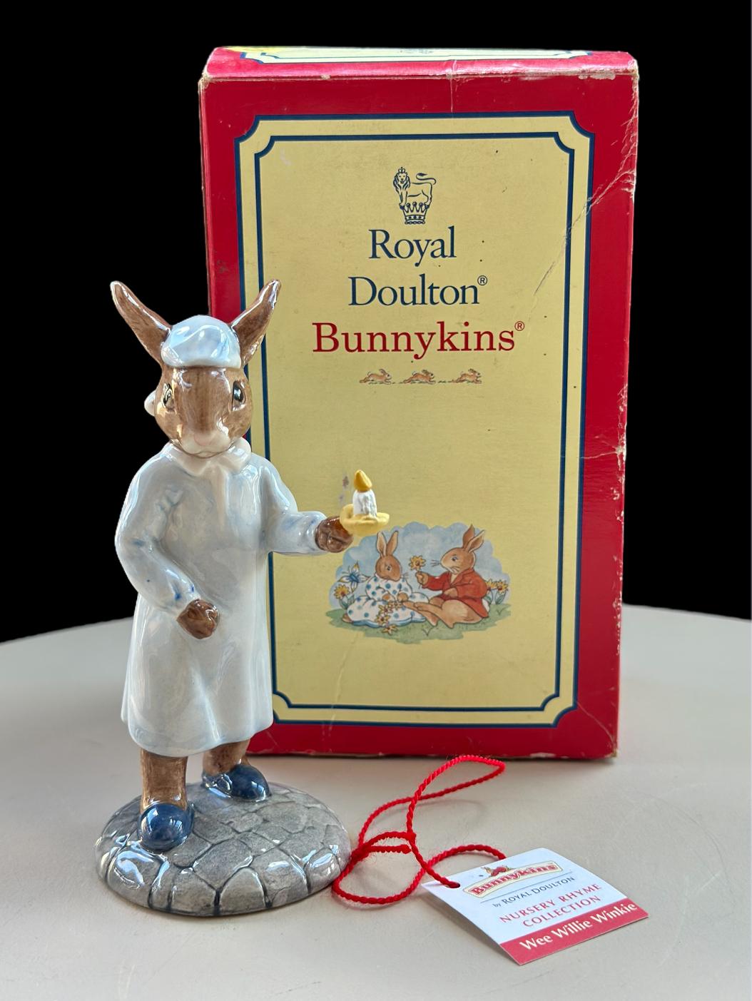 Royal Doulton Bunnykins “Wee Willie Winkie” Figurine DB270 - Image 6