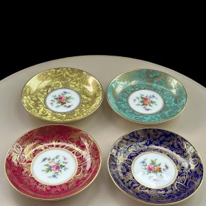 Set of 4 Minton Brocade Small Plates Trinket Dish