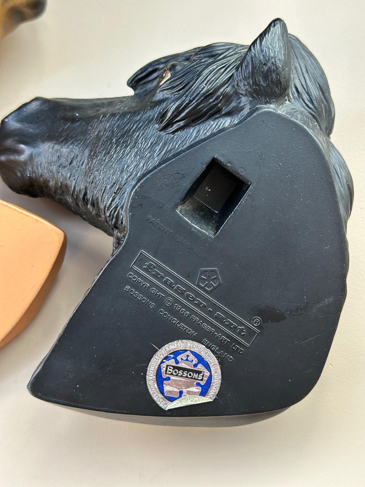 Set of 2 Vintage Bossons Fraser Art 3D Resin Horse Wall Art - Image 3