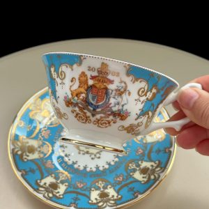 The Royal Collection Bone China Elizabeth II Golden Jubilee 2002 Cup And Saucer