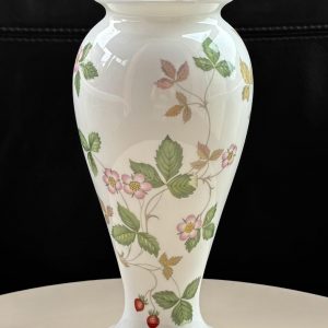 Wedgwood Wild Strawberry Vase Bone China 20cm Tall