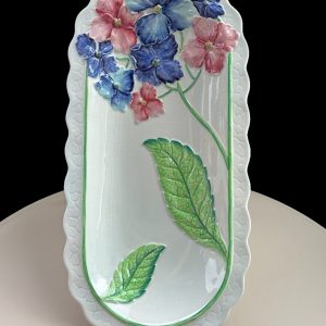Carlton Ware Embossed Blue Hydrangea platter sandwich plate