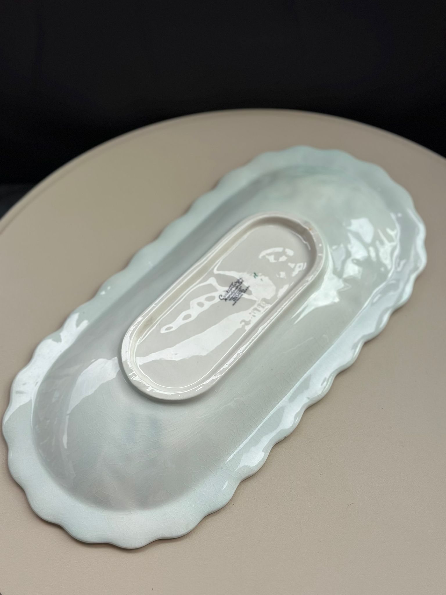 Carlton Ware Embossed Blue Hydrangea platter sandwich plate - Image 5