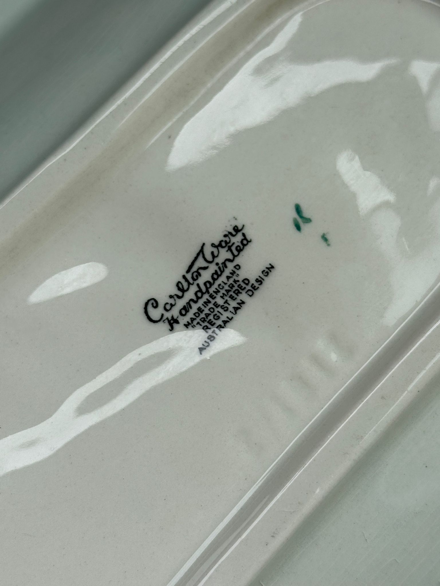 Carlton Ware Embossed Blue Hydrangea platter sandwich plate - Image 7