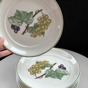 Set of 6 Side Plates Noritake Westbury/Paradise 18cm Fruit Design
