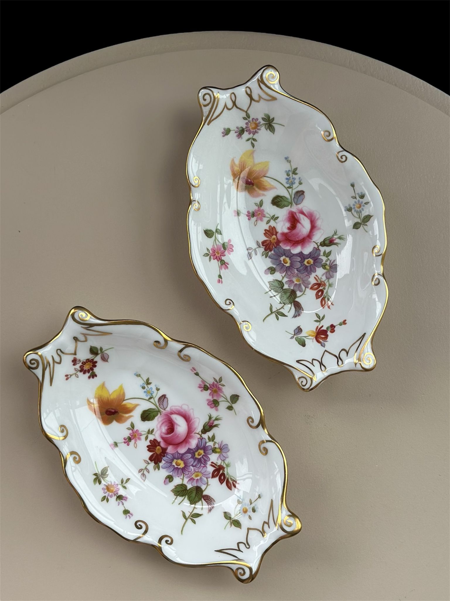 Royal Crown Derby Posie Pattern Trinket Trays x 2
