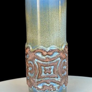 Vintage Ceramic Vase – Textured Mid-Century Style – 17 cm Tall