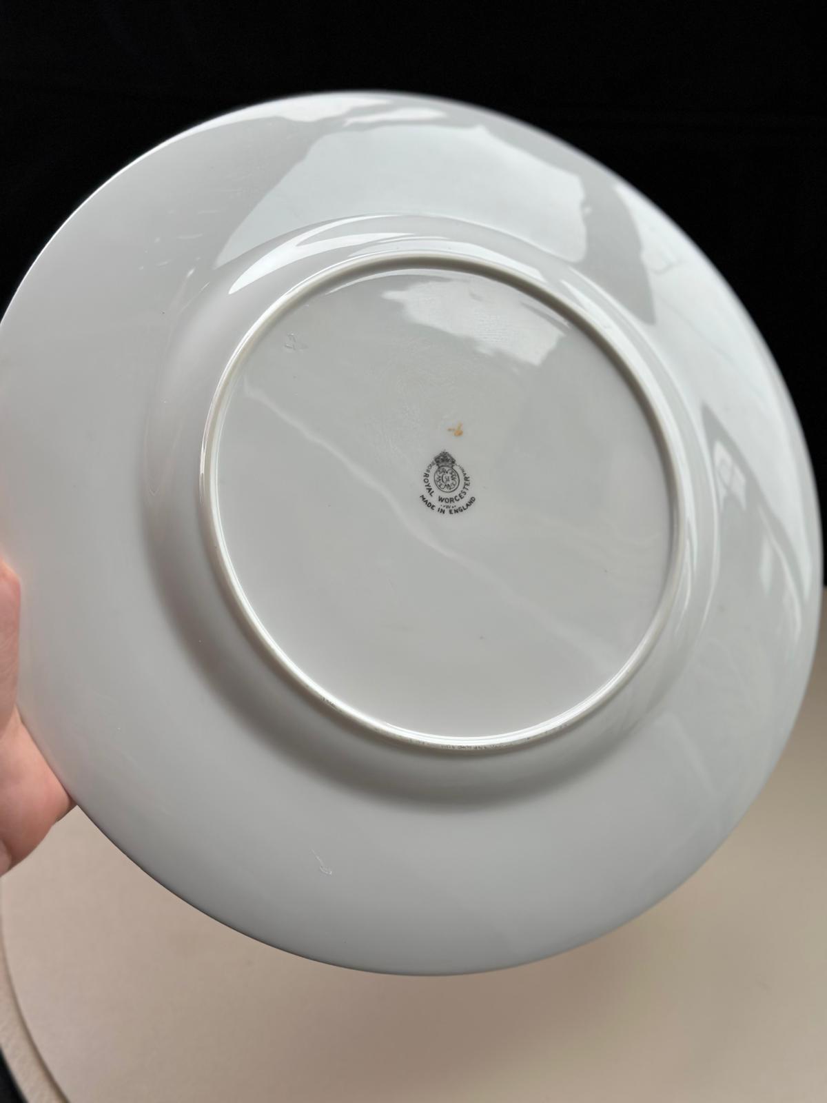 Royal Worcester Cobalt Blue & Gold Floral Dinner Plate - Image 8