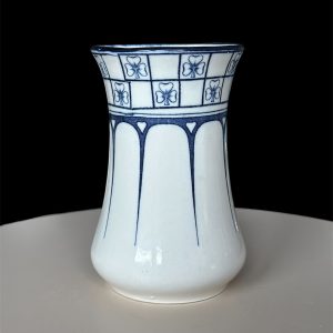 Rare Vintage Royal Doulton "Kyle" Vase Blue Art Nouveau Pattern