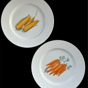 Vintage Royal Worcester "Vegetables" Side Plates - Set of 2 (1996)