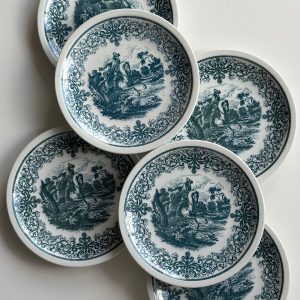 Set of 6 Vintage Bauscher Weiden Germany Porcelain Plates 19cm Scenic