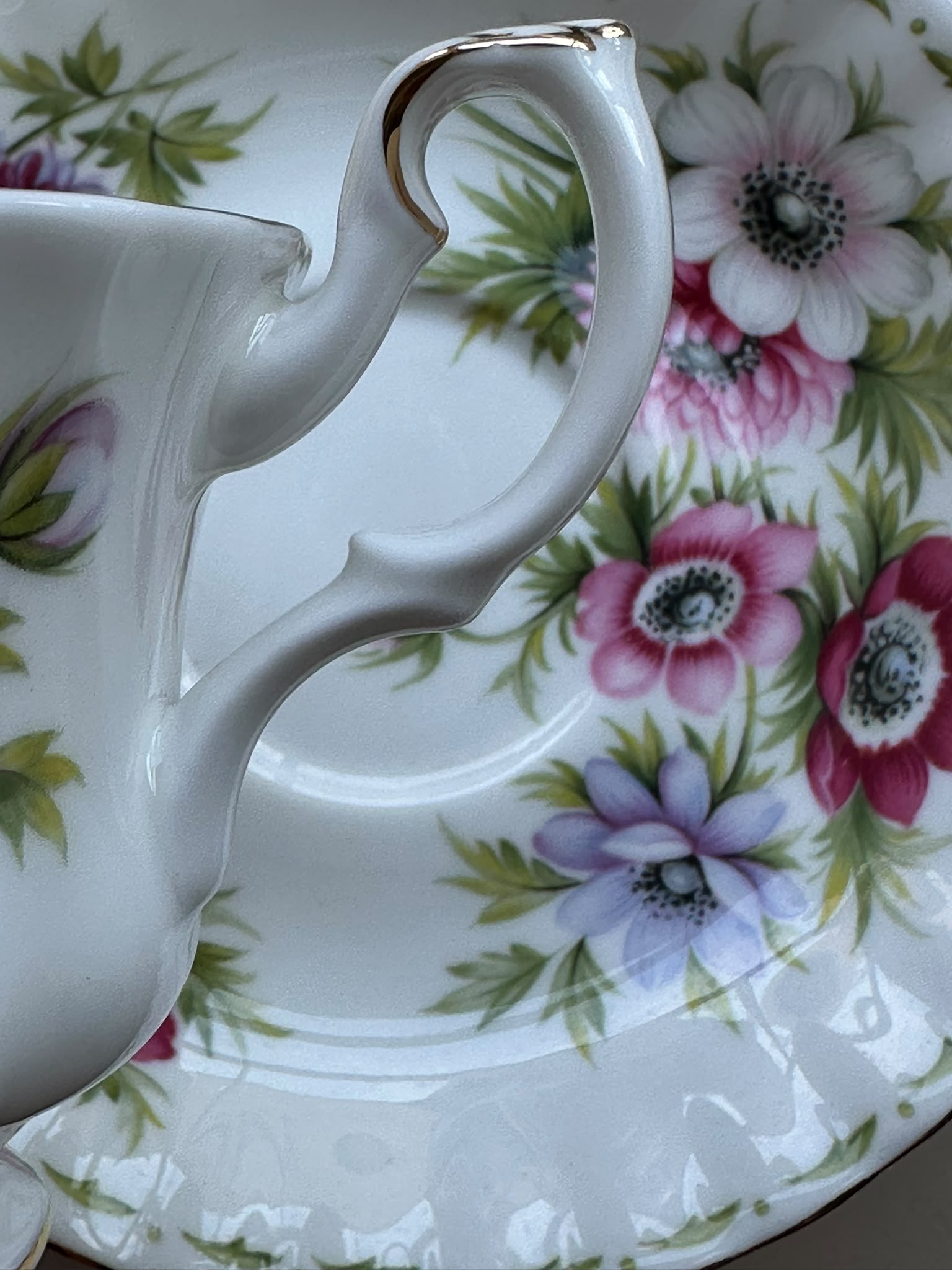 Royal Albert Vintage March Flower of the Month Tea Trio Cup Saucer Plate 3-Piece - Image 8