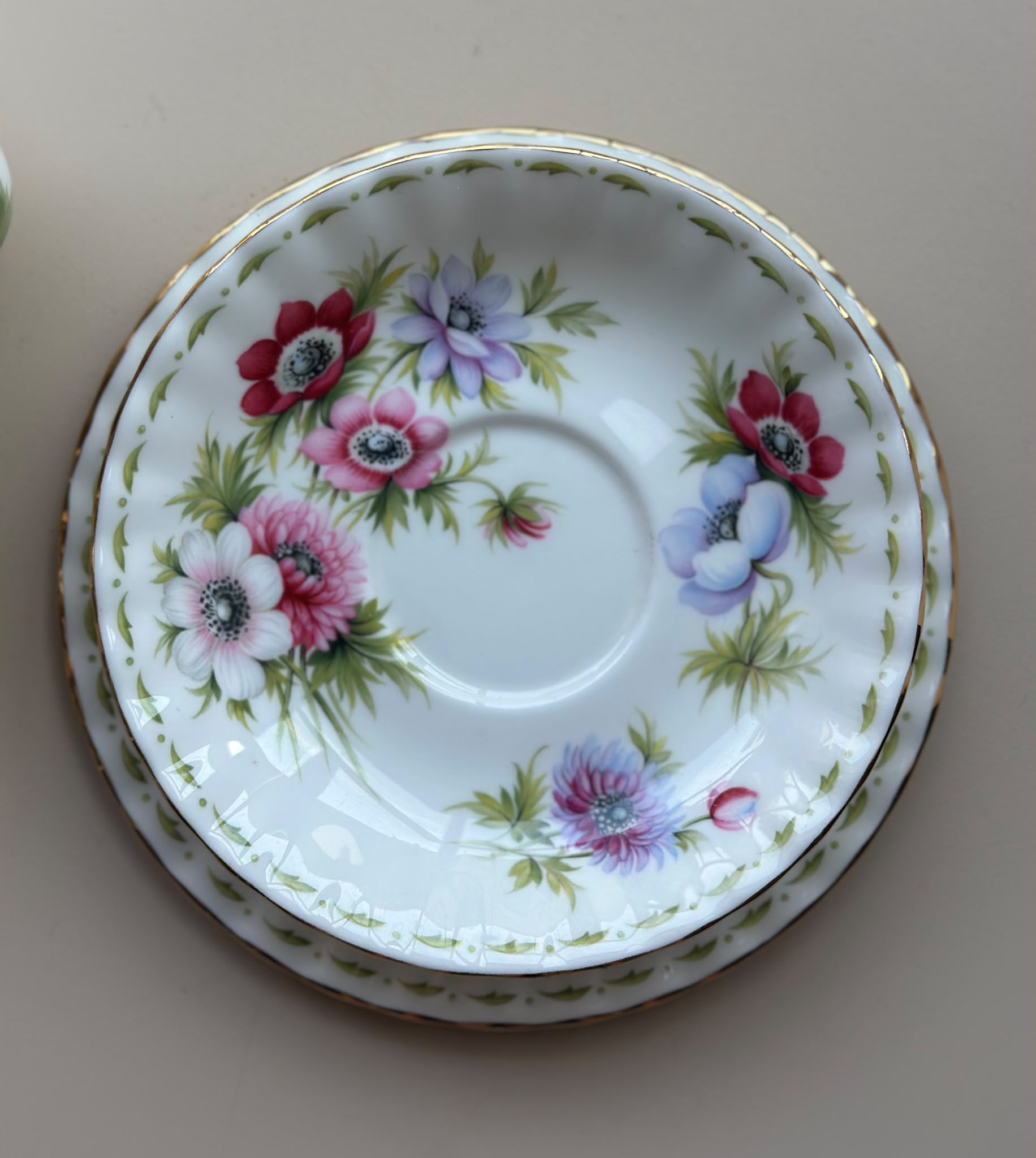Royal Albert Vintage March Flower of the Month Tea Trio Cup Saucer Plate 3-Piece - Image 3